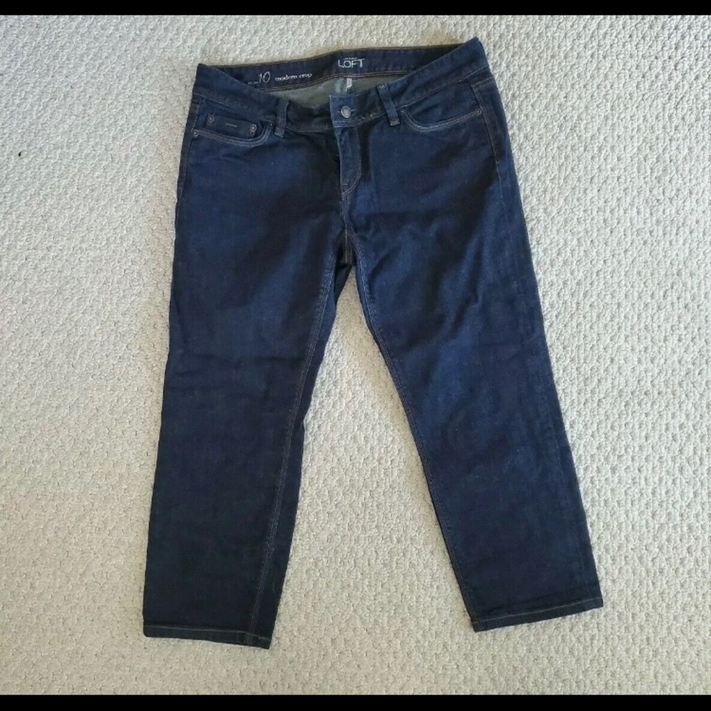 Ann Taylor LOFT Modern Crop Denim Capri